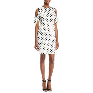 Black Halo Karyn polka dot Sheath Dress 12, 14
